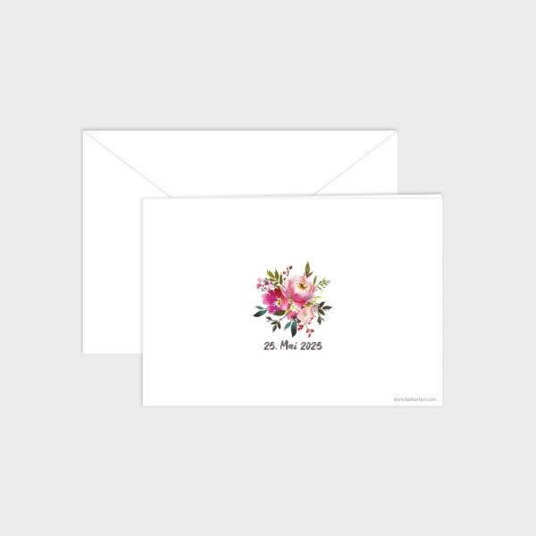 Einladung "Pink Bunch" DIN B6 Klappkarte